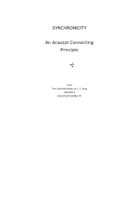 SYNCHRONICITY an Acausal Connecting Principle