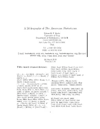 A Bibliography of the American Statistician