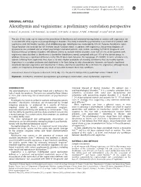 Alexithymia and Vaginismus: a Preliminary Correlation Perspective