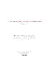 Current Groups and the Hamiltonian Anomaly