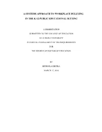DISSERTATION: a Systems Approach To