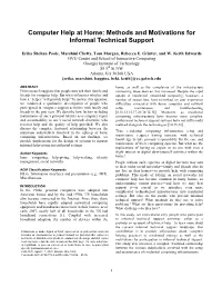 Methods and Motivations for Informal Technical Support