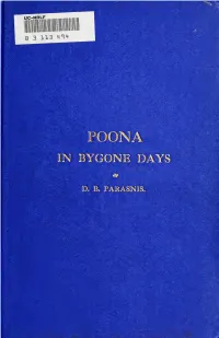Poona in Bygone Days