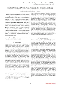 Stator Casing Depth Analysis Under Static Loading
