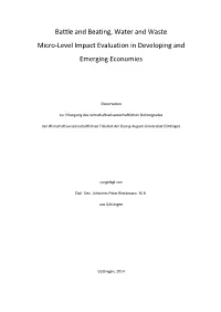 Battle and Beating, Water and Waste: Micro-Level Impact Evaluation In