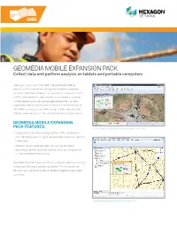 Geomedia Mobile Expansion Pack Collect Data and Perform Analysis on Tablets and Portable Computers