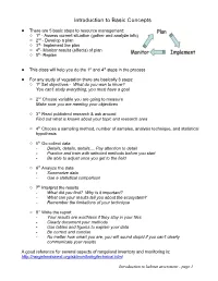 Introduction to Basic Concepts
