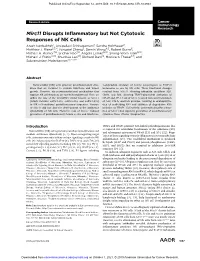 Mirc11 Disrupts Inflammatory but Not Cytotoxic Responses of NK Cells