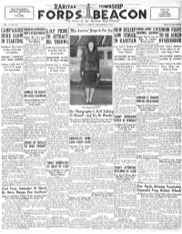 Paigns Low . Picnic Attract Big Throng New Relief Low Struck in Raritan Union Fight to Be Aired Byrecorder