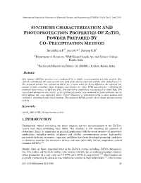 Precipitation Method