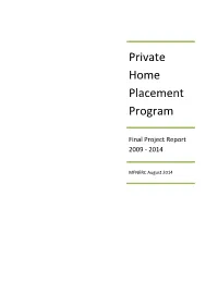 Private Home Placement Program