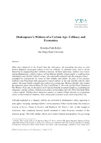 Shakespeare's Widows of a Certain