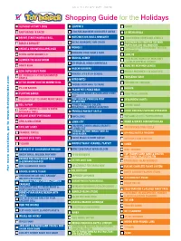 Shopping Guide for the Holidays