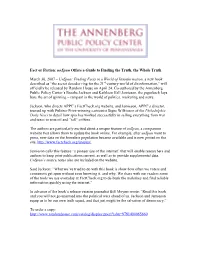 Unspun, a New Book Described As