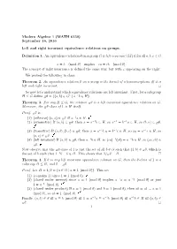 Invariant Equivalence Relations on Groups