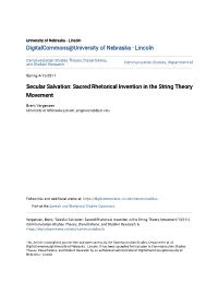 Sacred Rhetorical Invention in the String Theory Movement