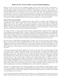 Statue of Unity, an Icon of India: a Marvel Beyond Imagination