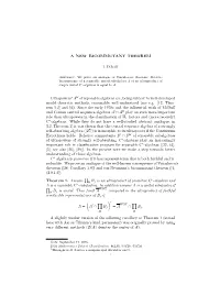 A NEW BICOMMUTANT THEOREM Ultrapowers1 AU of Separable