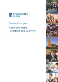 Assistant Head (Teaching and Learning)
