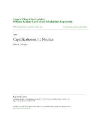 Capitalization in the Nineties Glenn R