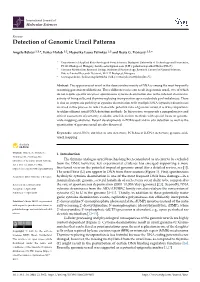 Detection of Genomic Uracil Patterns