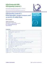 O2k-Protocols SOP: O2k Quality Control 1
