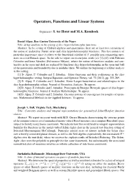 Operators, Functions and Linear Systems