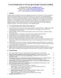 Precursor Backgrounder on Google-Admob