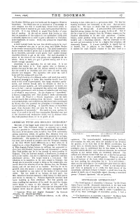 THE BOOKMAN. 17 That Russian Nihilism Gave the Bomb and the Dagger to Western Believing in Her, While She Is a Precocious Child