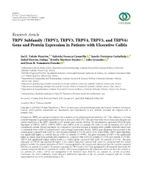 (TRPV2, TRPV3, TRPV4, TRPV5, and TRPV6) Gene and Protein Expression in Patients with Ulcerative Colitis