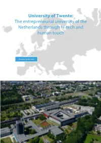 University of Twente: the Entrepreneurial University of the Netherlands Through Hi-Tech and Human Touch