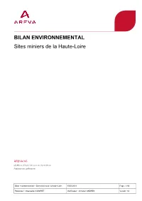 Bilan Environnemental De Haute-Loire