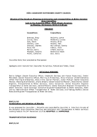 DÚN LAOGHAIRE-RATHDOWN COUNTY COUNCIL Minutes of The