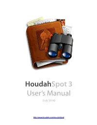 Houdahspot 3 User's Manual