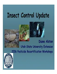 Insect Control Update