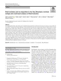 Isotope and Crush-Leach Analyses of Fluid Inclusions