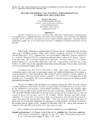 Lipandra Polysperma Var. Acutifolia (Chenopodiaceae): a Correction and Validation