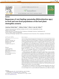 Responses of Root-Feeding Nematodes (Helicotylenchus Spp.) to Local and Non-Local Populations of the Host Plant Ammophila Arenaria