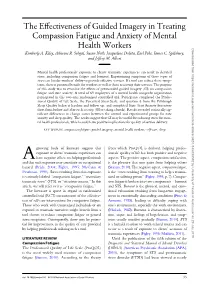 The Effectiveness of Guided Imagery in Treating Compassion Fatigue