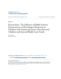 The Influence of Multi-Sensory Environment on Physiological Response in Children With