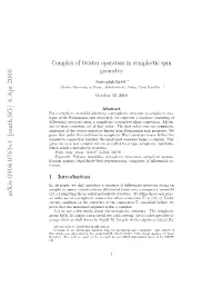 Complex of Twistor Operators in Symplectic Spin Geometry