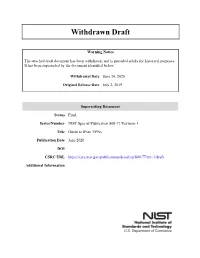 Draft SP 800-77 Rev. 1, Guide to Ipsec Vpns