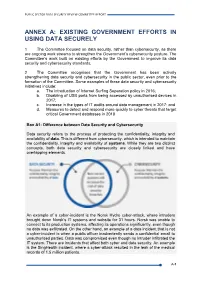 Existing Government Efforts in Using Data Securely