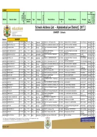 Xhariep Address List 9 October 2017.Pdf