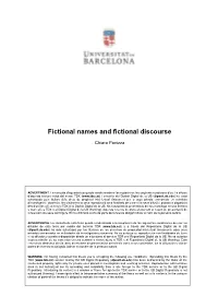 Fictional Names and Fictional Discourse