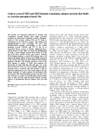 Gads Is a Novel SH2 and SH3 Domain-Containing Adaptor Protein That Binds to Tyrosine-Phosphorylated Shc