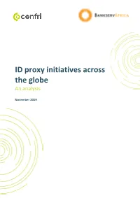 ID Proxy Initiatives Across the Globe an Analysis