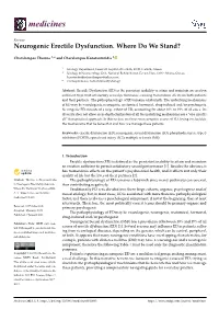 Neurogenic Erectile Dysfunction. Where Do We Stand?