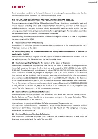 The Nomination Committee's Proposals to the Skistar