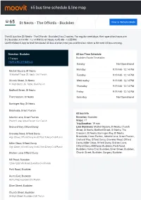 65 Bus Time Schedule & Line Route